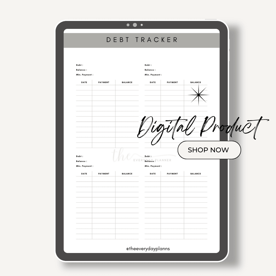 *DIGITAL* EveryDay Debt Snowball Worksheet - TheEveryDayPlann