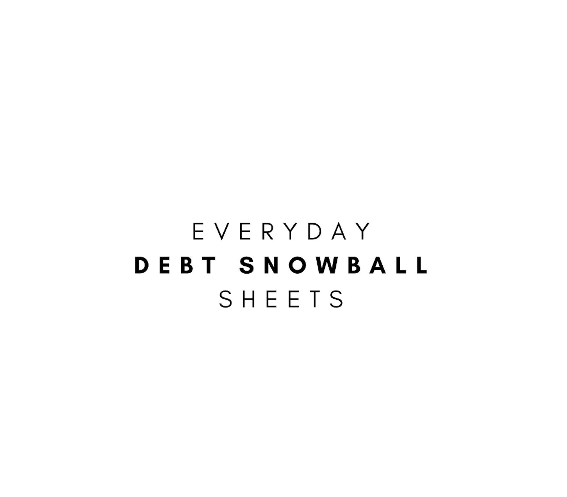 *DIGITAL* EveryDay Debt Snowball Worksheet - TheEveryDayPlann